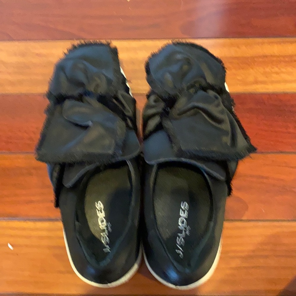J/SLIDES Azzura Bow Slip-On Satin Sneaker 8